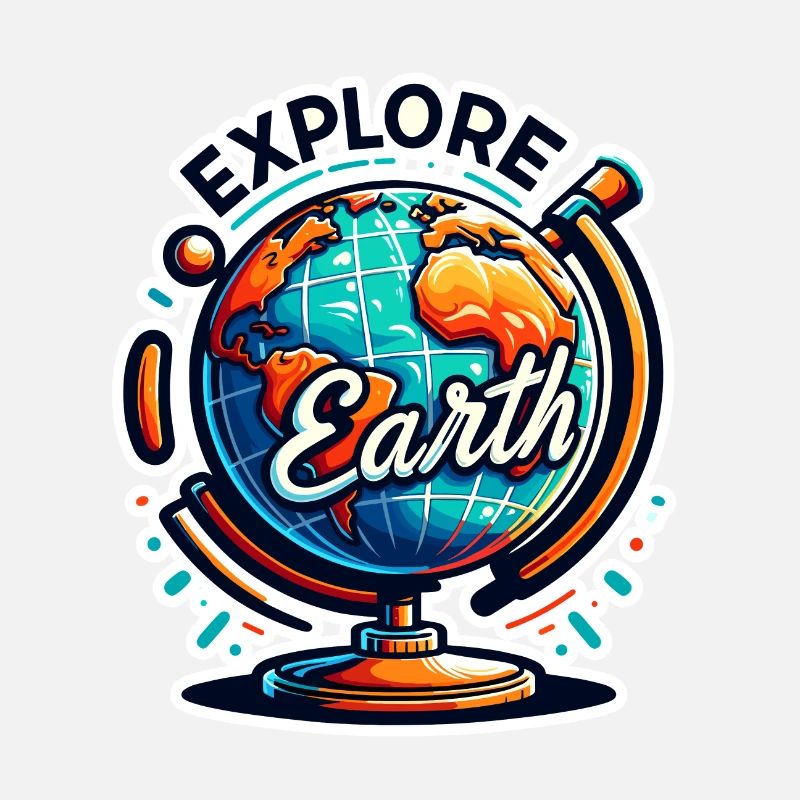 Explore Earth - Erde Illustration