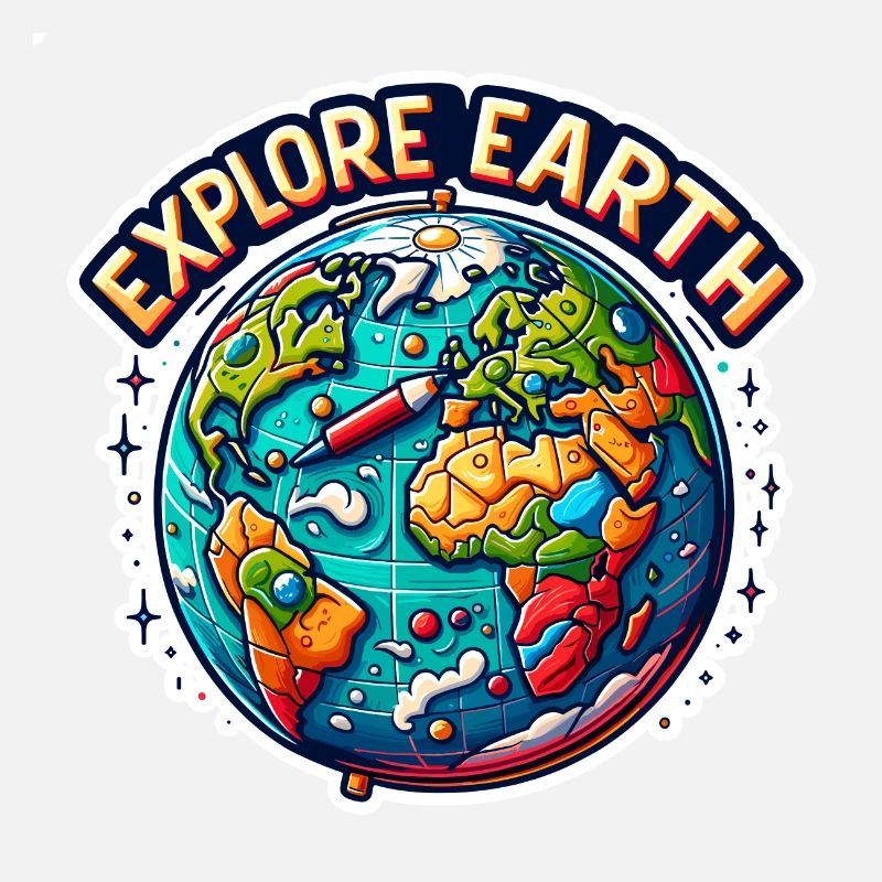 Explore Earth - Erde Illustration