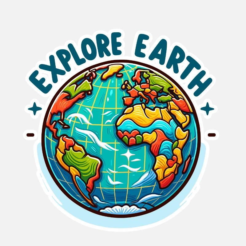 Explore Earth - Erde Illustration