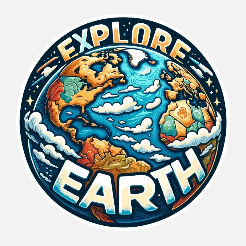 Explore Earth - Erde Illustration