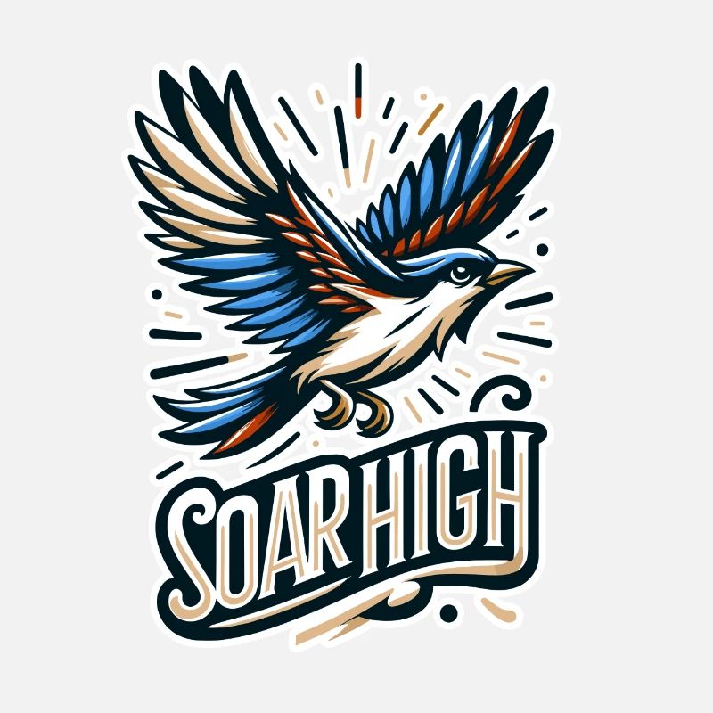 Soar High - bird illustration