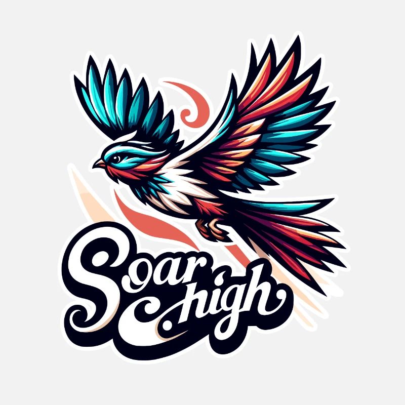 Soar High - bird illustration