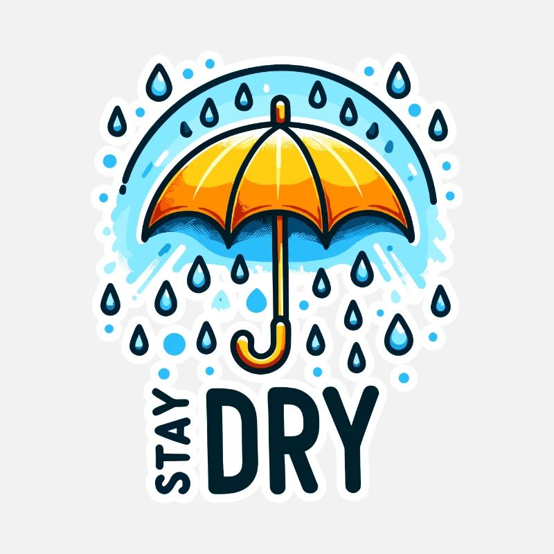 Stay Dry - Regenschirm Illustration