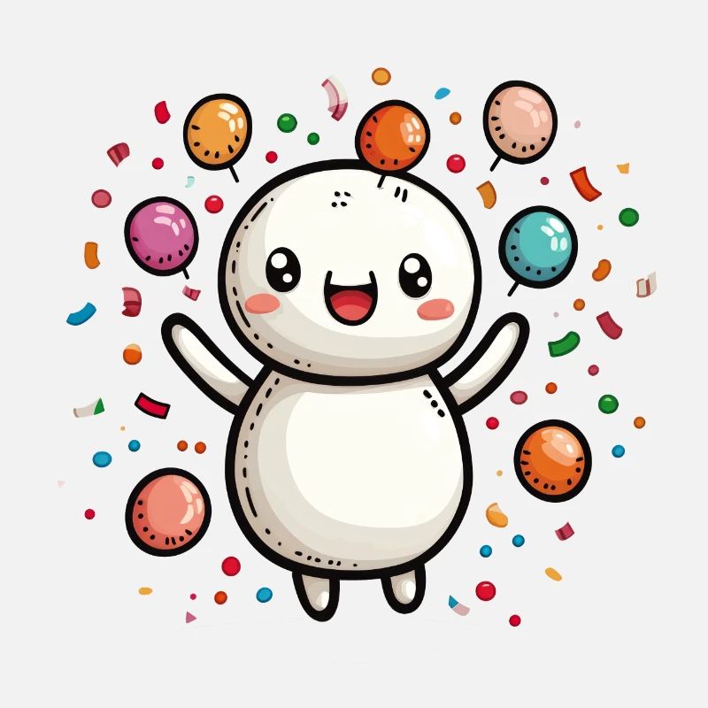 Joie de carnaval avec des confettis