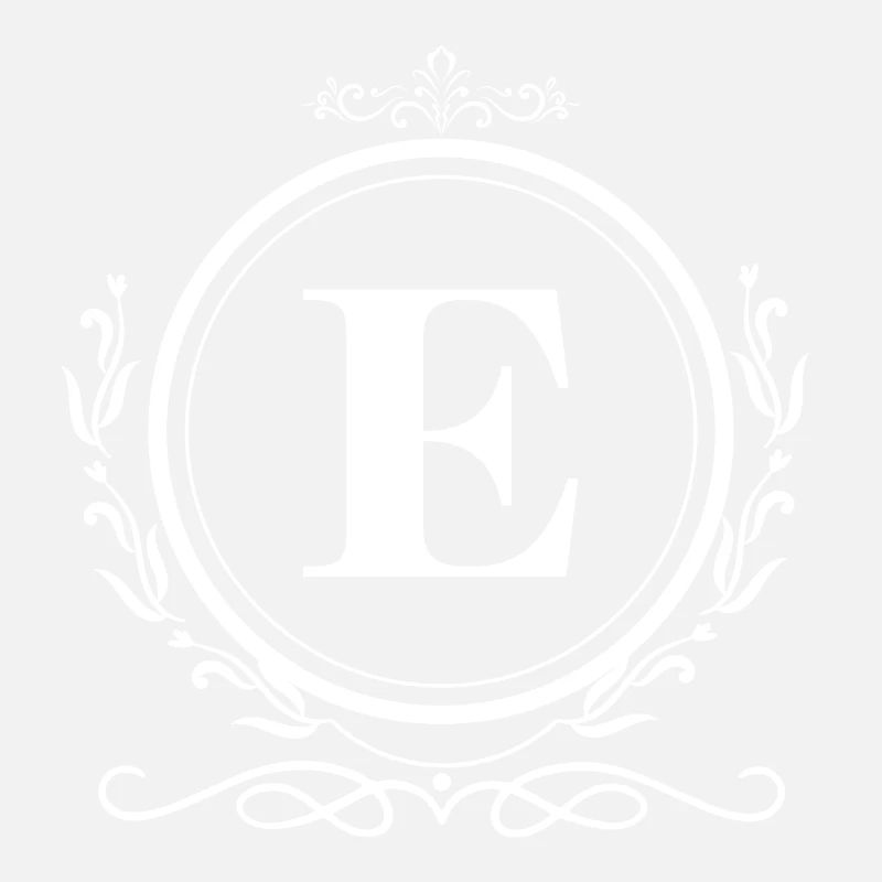 Buchstaben-E-Dekoration