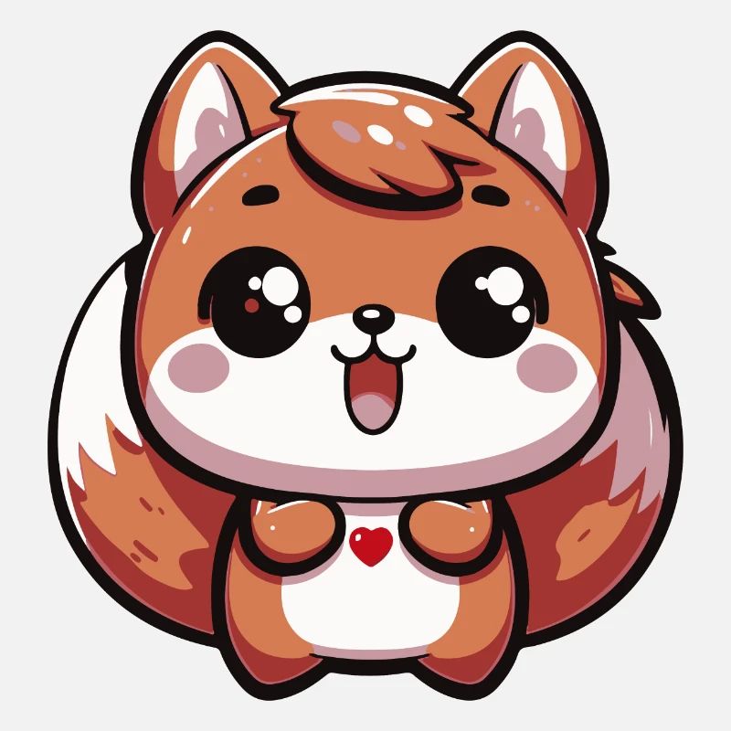 Nussig Das glückliche Kawaii-Eichhörnchen - 3