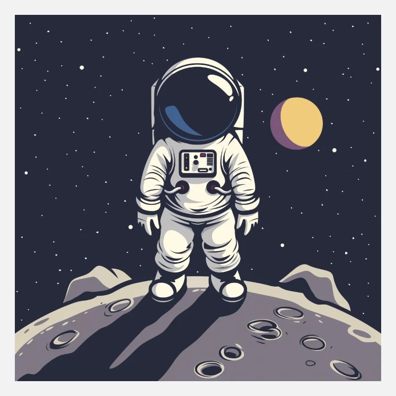 Astronaut auf Mondoberfläche