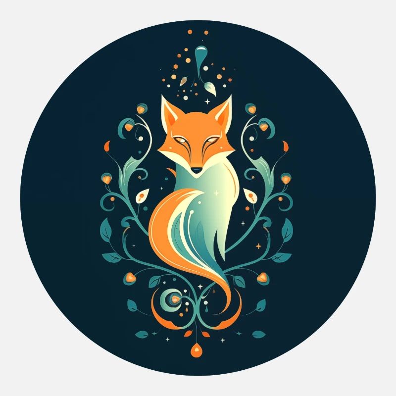 Fuchs mit Ornamenten