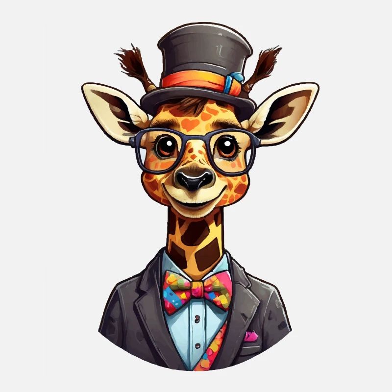 Lustige Coole Comic Giraffe