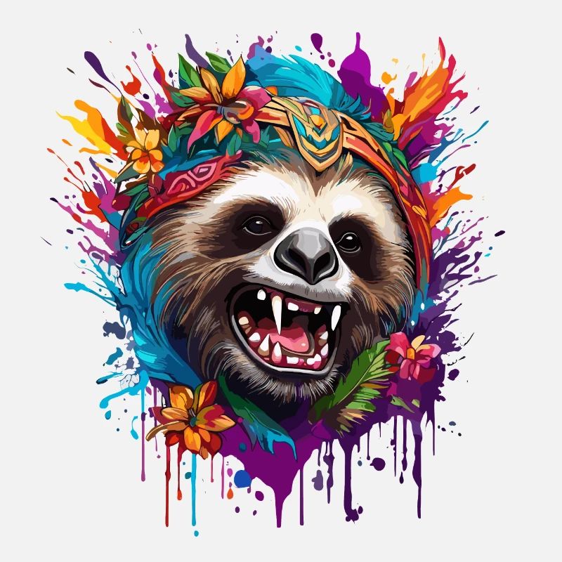 Tattoo / Tier / Kunst / cool / Comic / Faultier