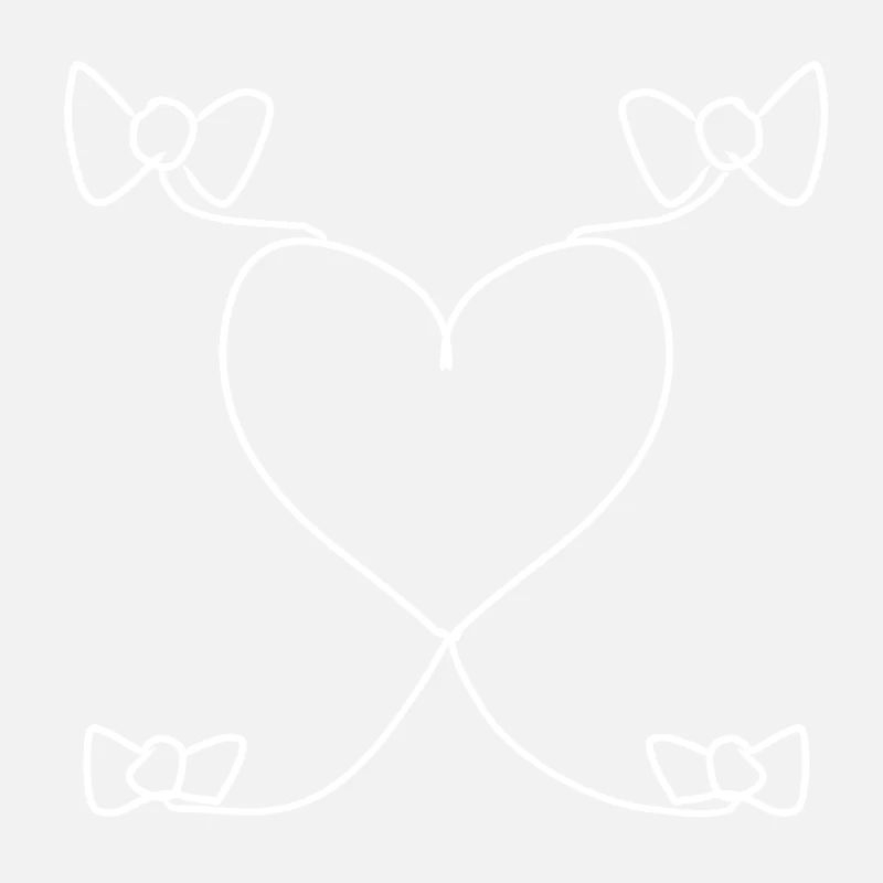 Heart Bow Pattern Shapes