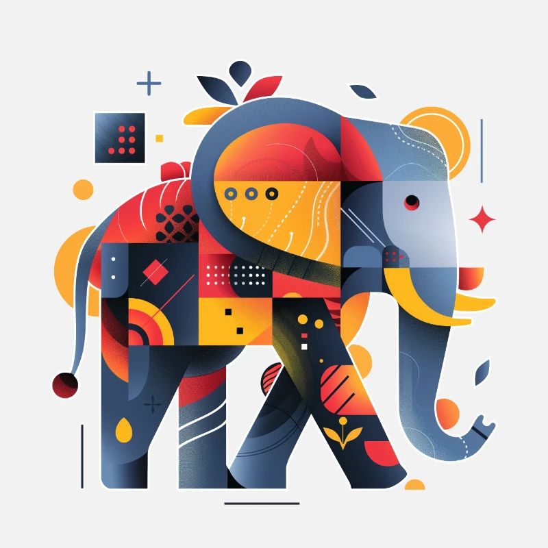 Éléphant | Œuvres d’art abstraites