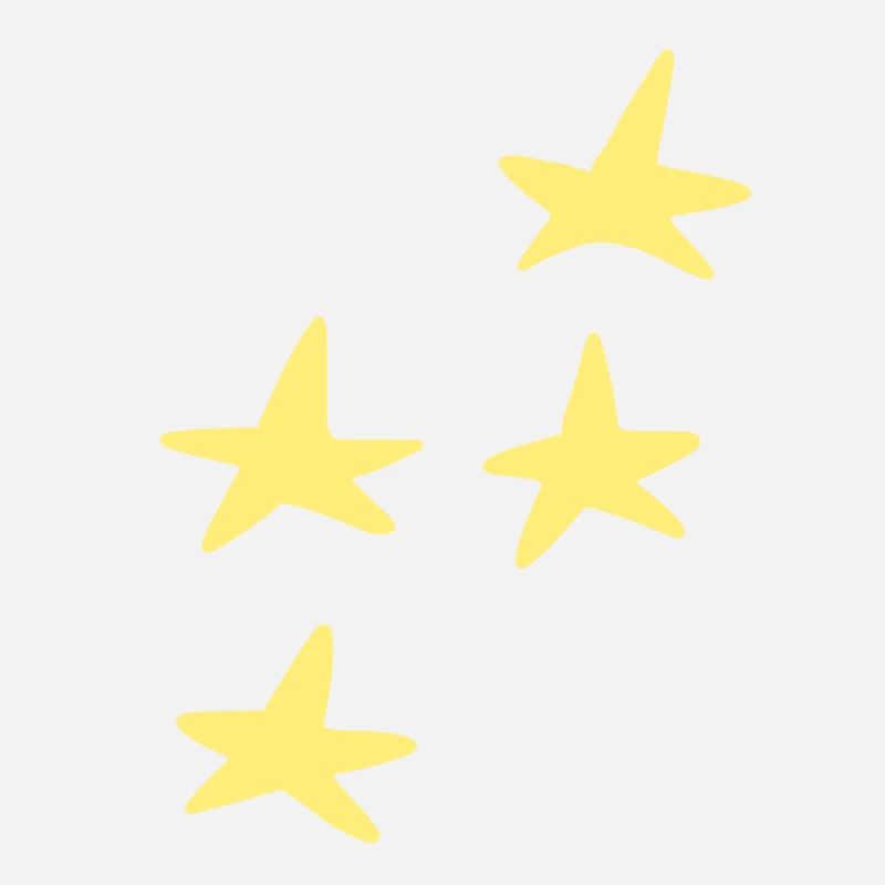 Four Yellow Star Star Symbol Shape