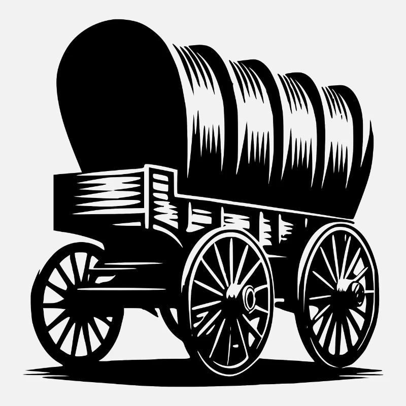 Chariot couvert pour chevaux