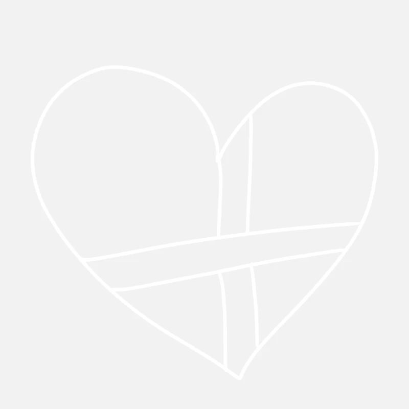 Heart Lines Ribbon Patch