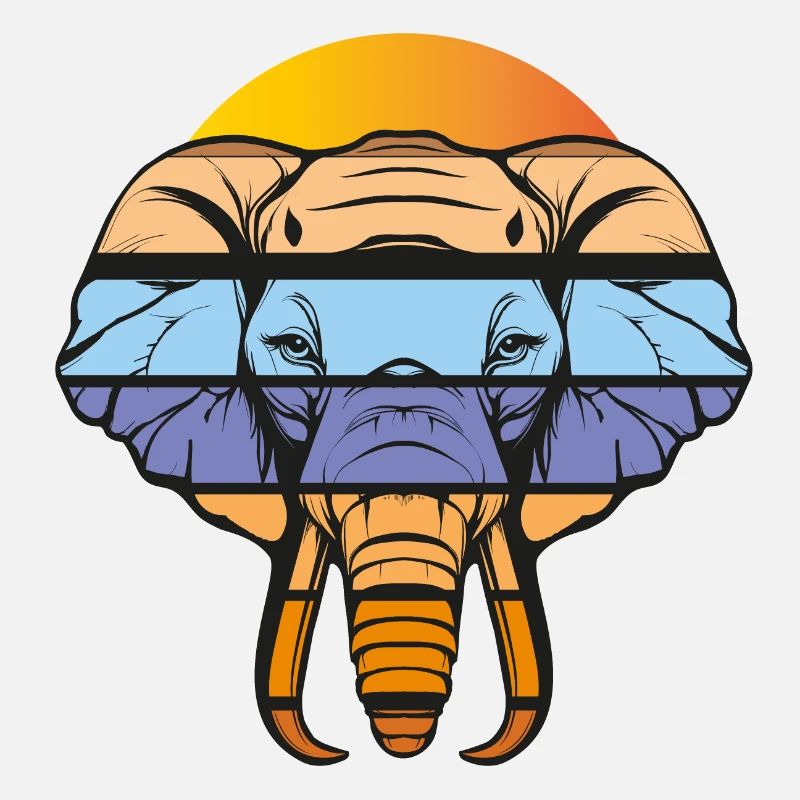 Elefant Elephant in coolen Farben