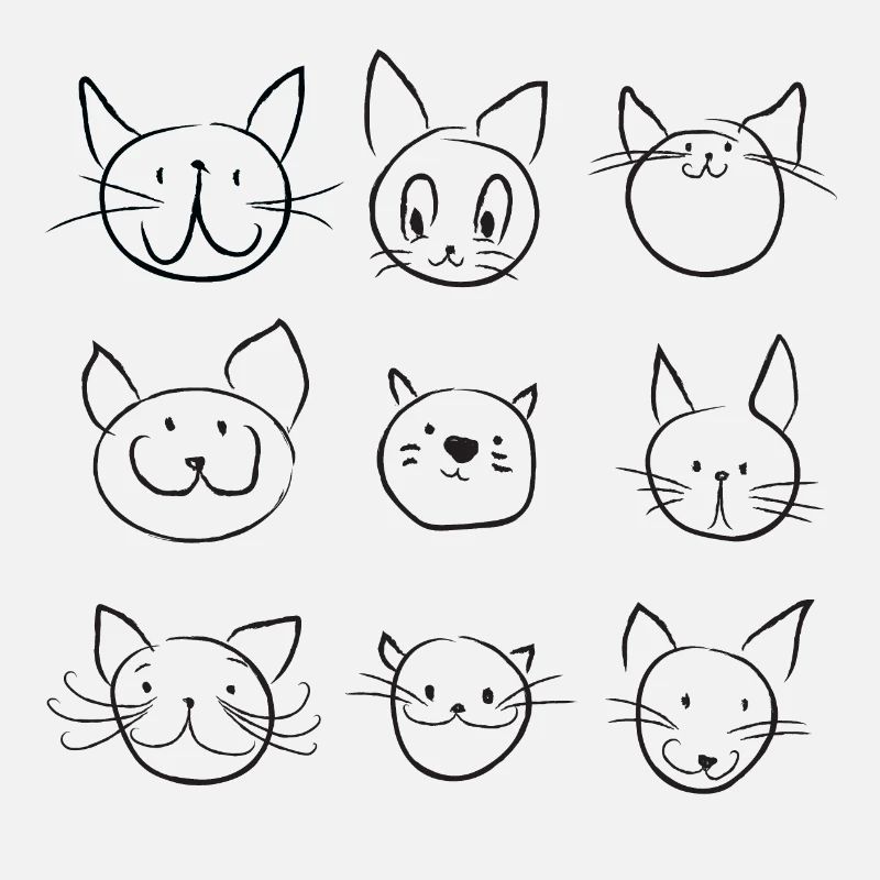 Funny Cats Drawing