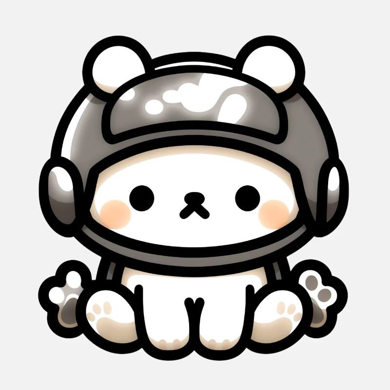 Fun Dog with Helmet