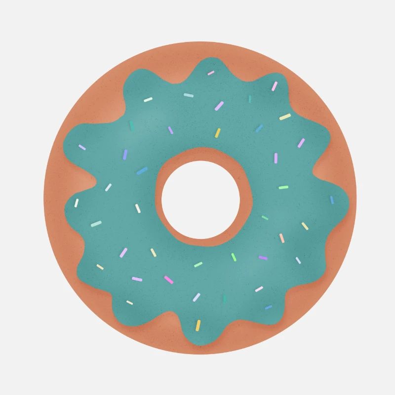 Donut mit türkiser Glasur