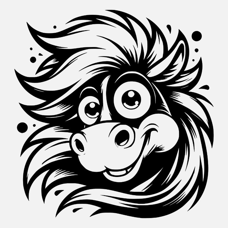 Lustiges Pferd mit großen Augen