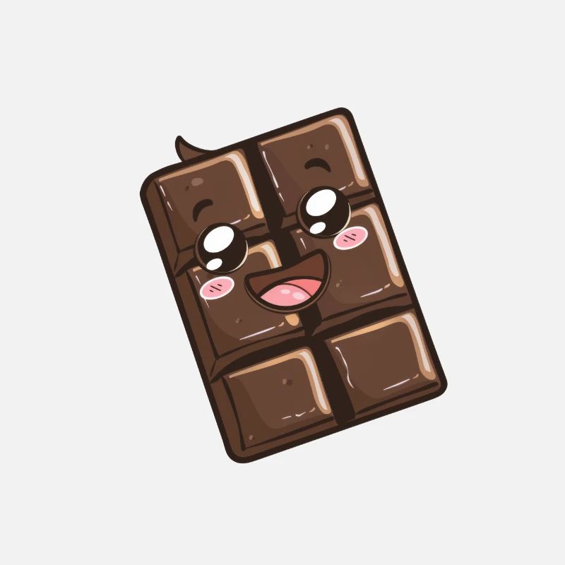 Smiling Chocolate Square - Happy Dessert