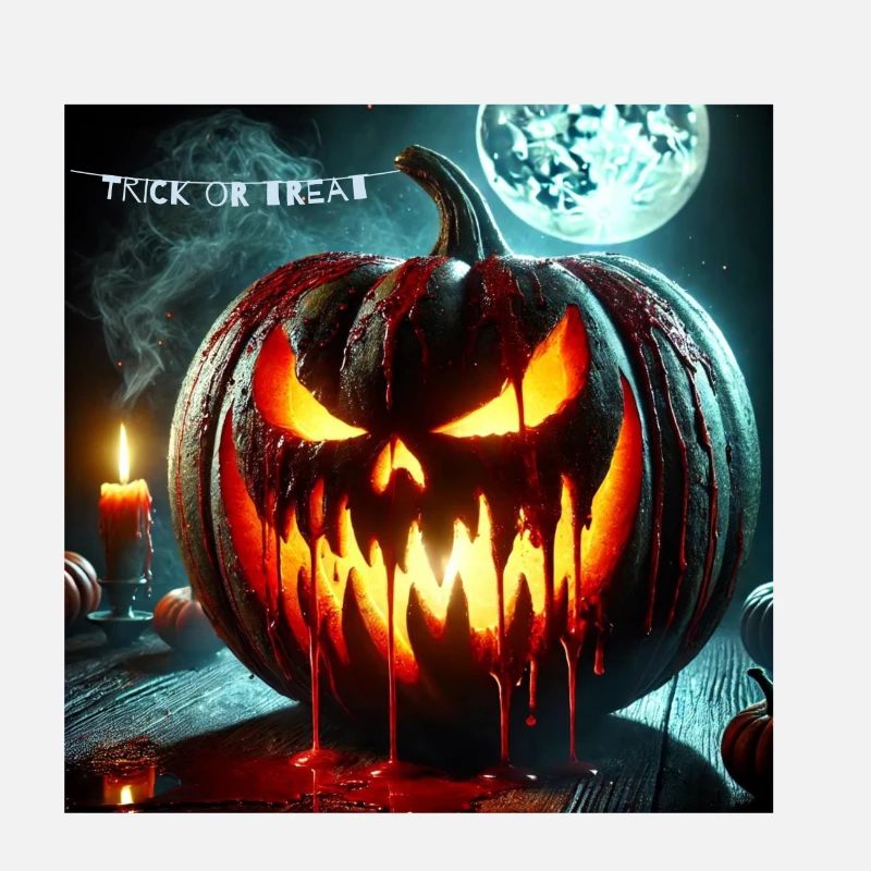 Blutiger halloween Kürbis