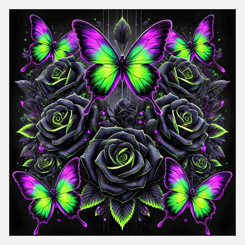 Neon-Gothic Schmetterlingskunst