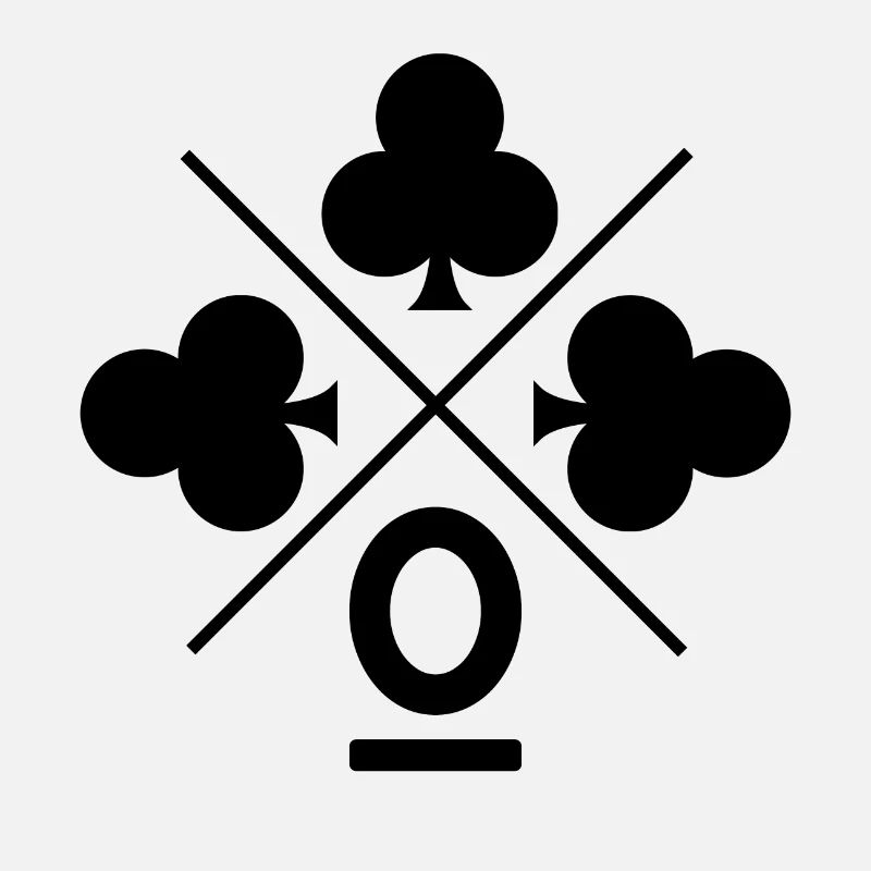 Letter o lucky clover