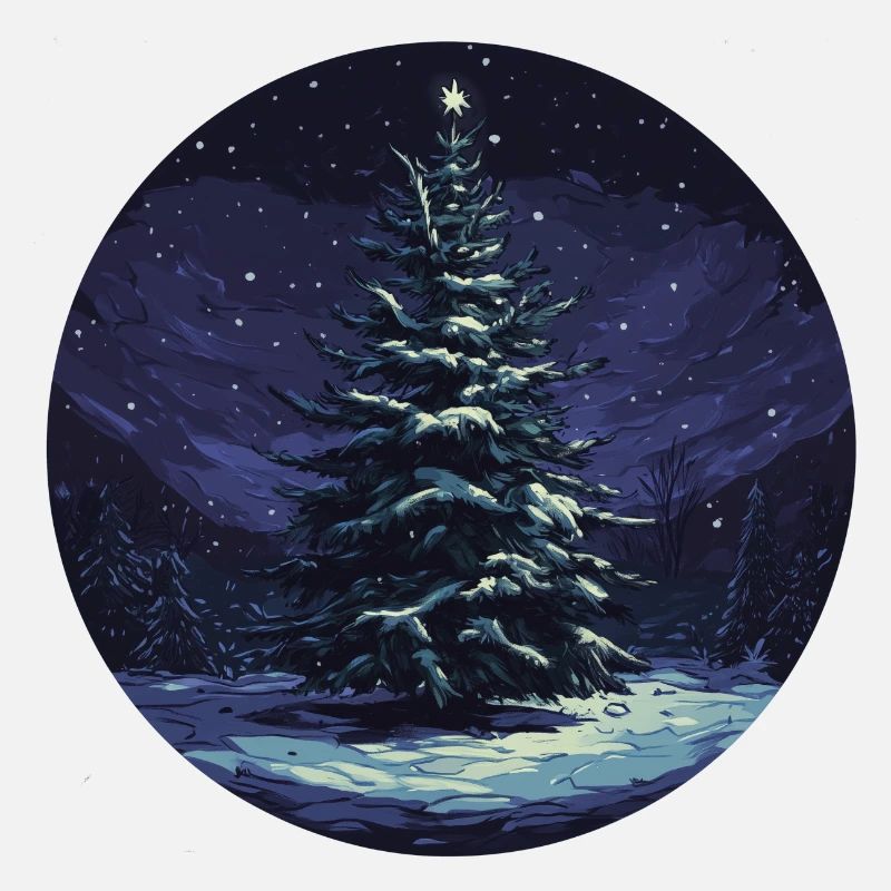 Winter Tranquility: The Glowing Tree