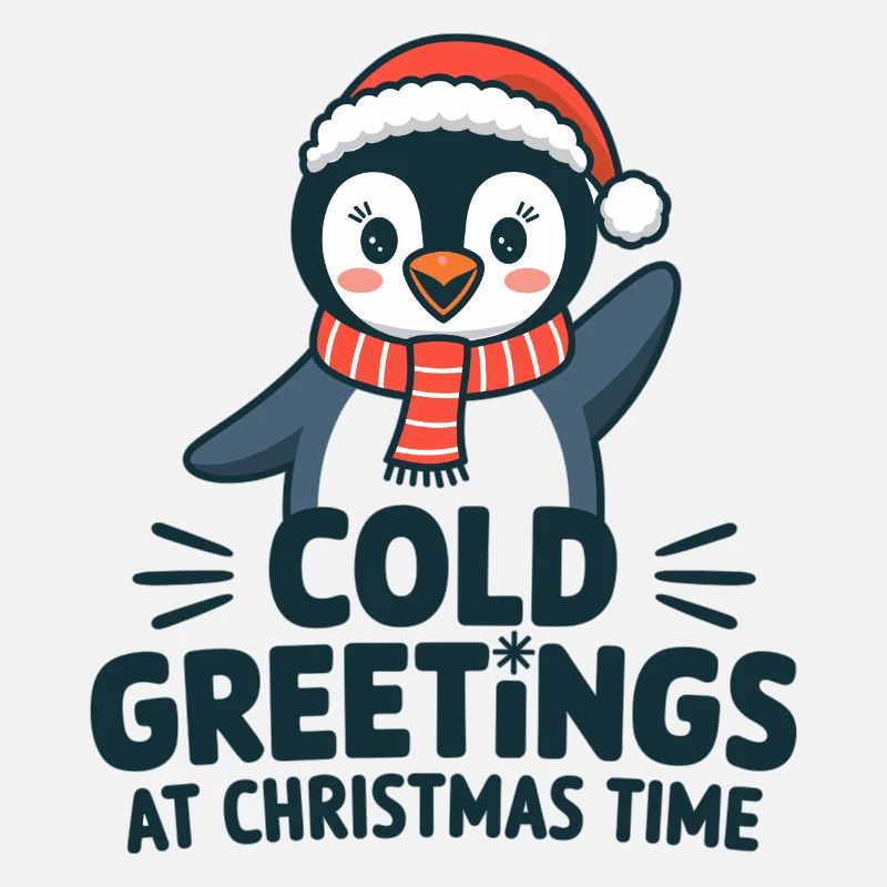 Cool greetings at Christmas time – Penguin