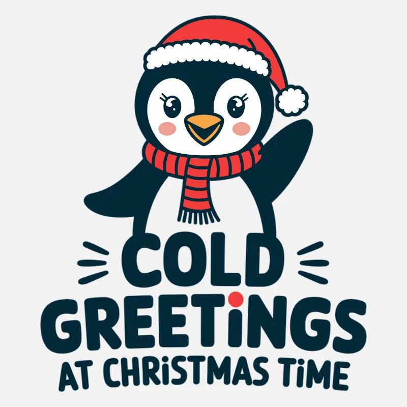 Cool greetings at Christmas time – Penguin