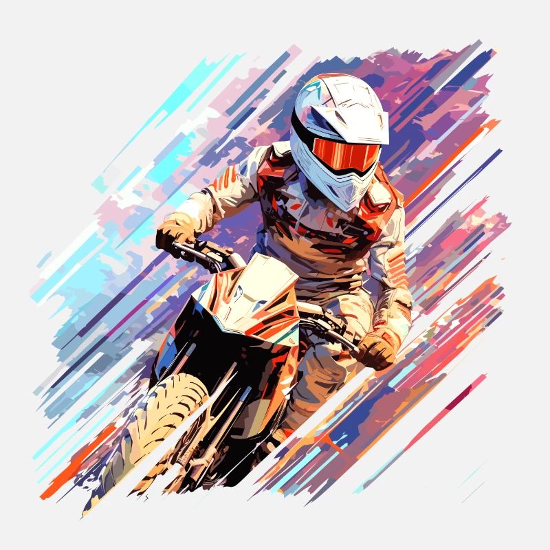 Motocross Racing Fast Speed Competition Abstract