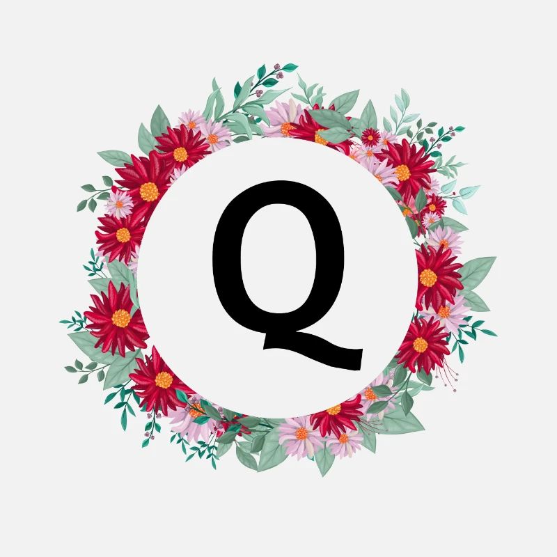 Buchstabe q Blumenkrone