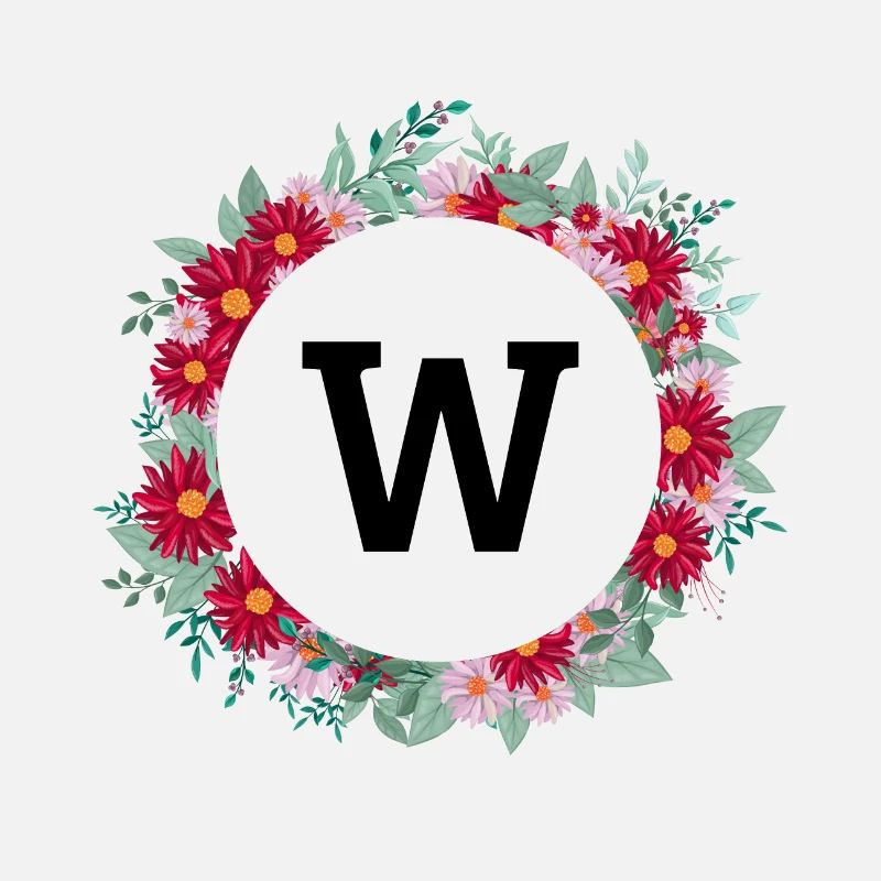 Buchstabe mit floraler Krone