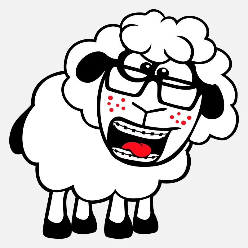 mouton nerd hornglasses fermoir lunettes geek smart