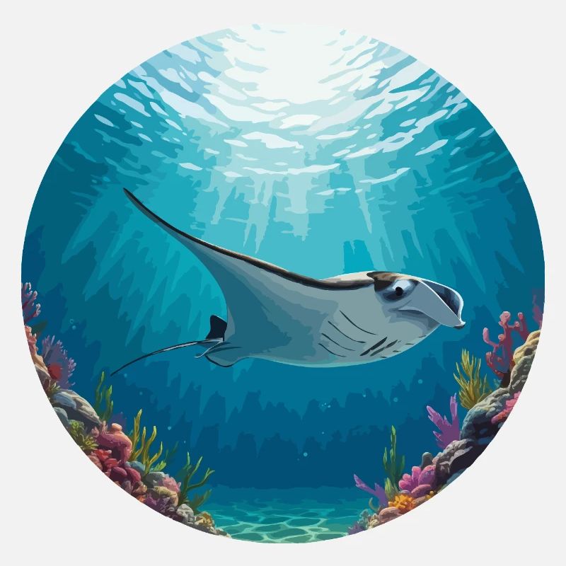 Manta ray in the sun
