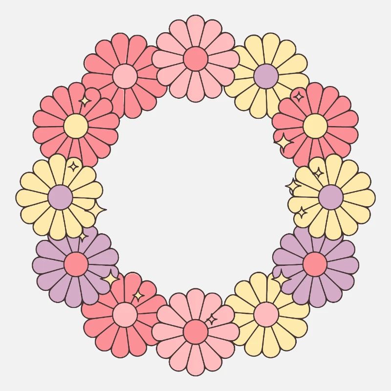 Couronne de fleurs vibrantes