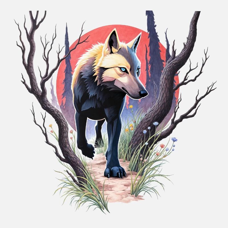 Wolf auf der Jagd