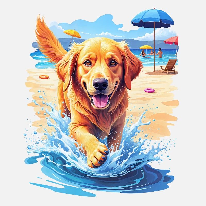 Chien sur la plage