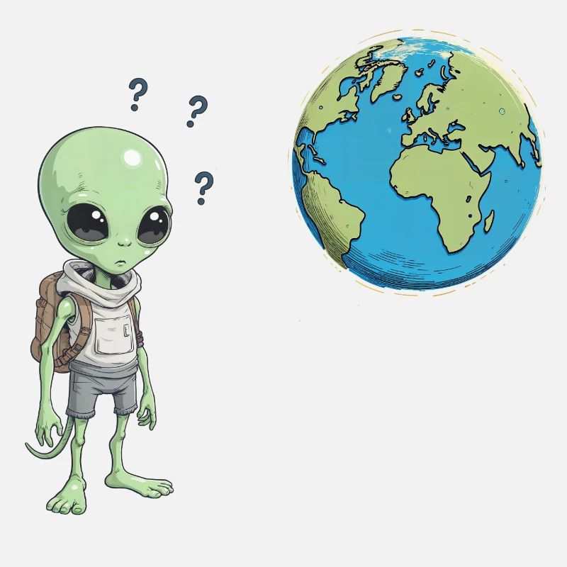 Alien und die Erde