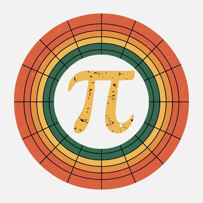 Retro Style Pi Tag Geometrische Musterkunst