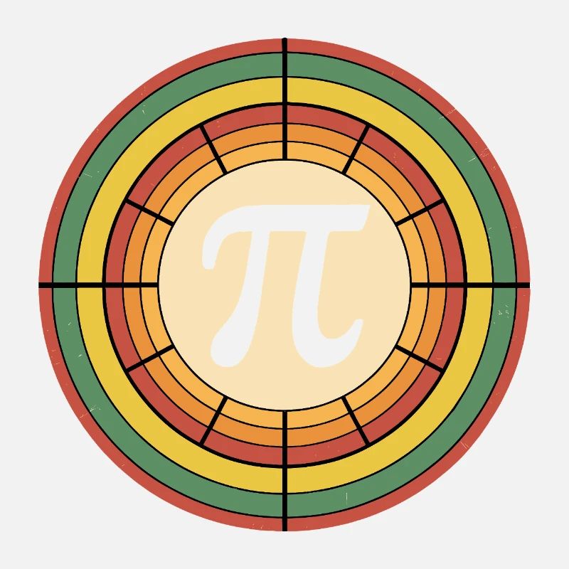 Retro Style Pi Tag Geometrische Musterkunst