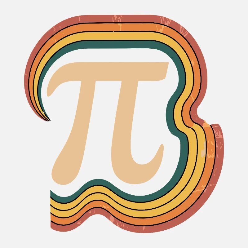 Retro Pi Symbol Design for Pi Tag