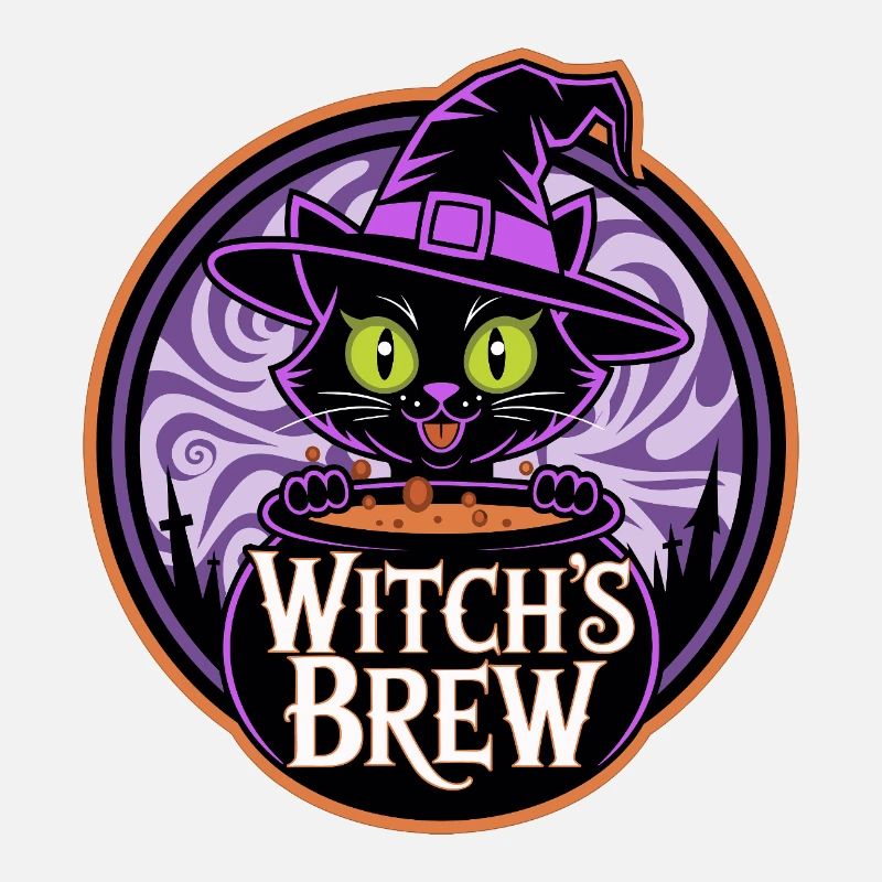 Breuvage de la sorcière – Chat sorcière mystique