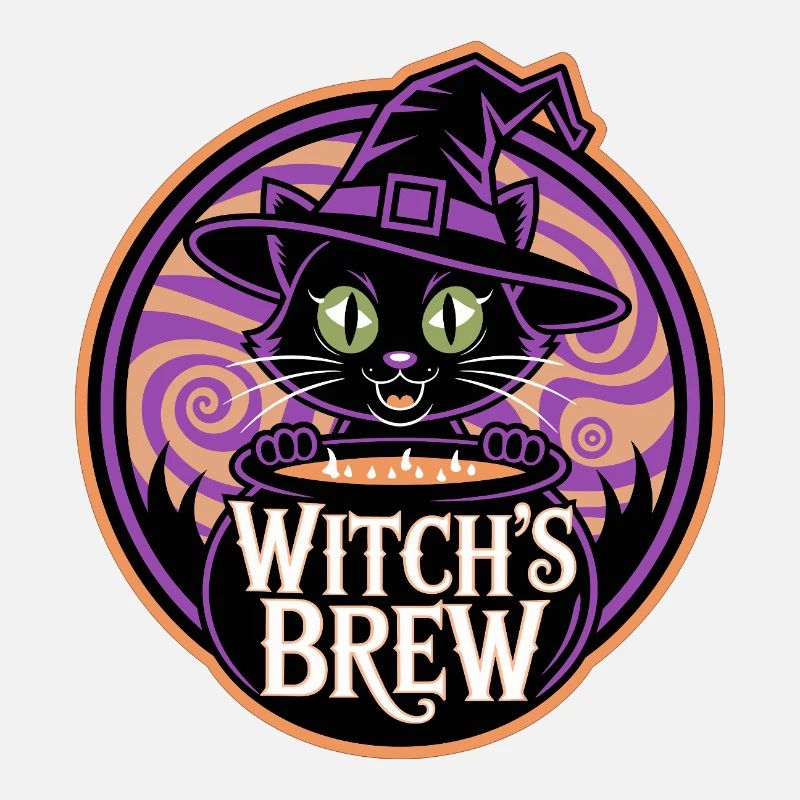 Breuvage de la sorcière – Chat sorcière mystique