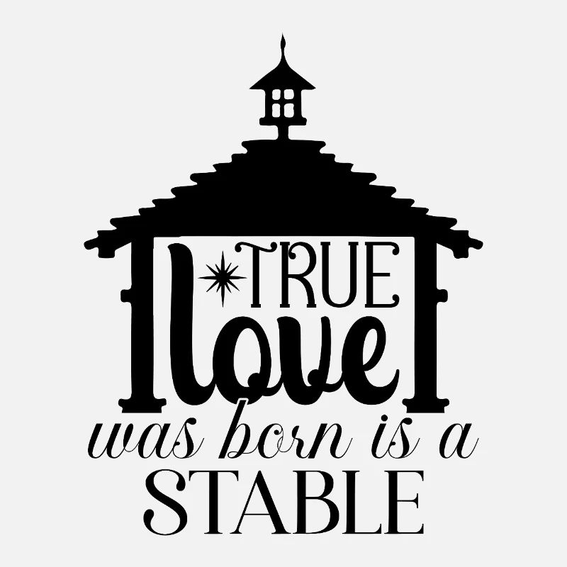 Le véritable amour est né est une étable