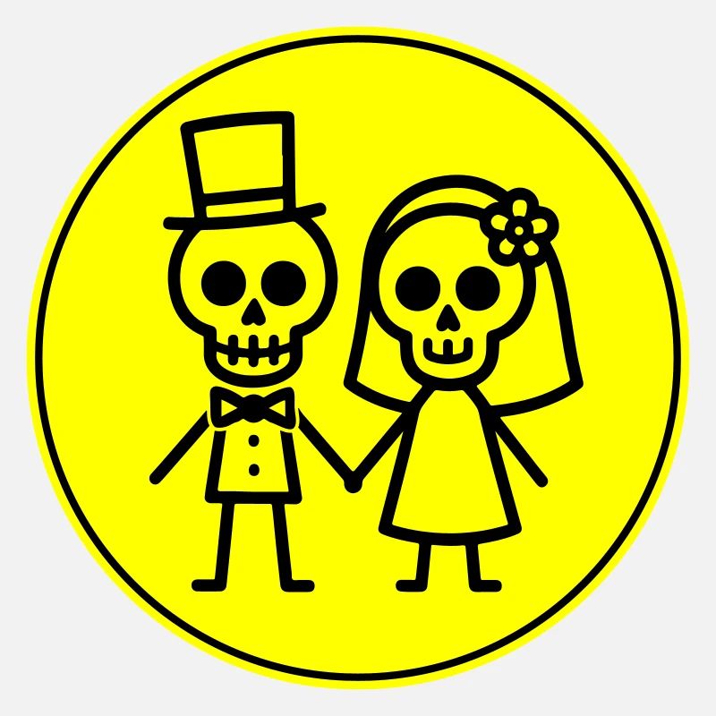 Hochzeit Skelett Lustig Ehepaar
