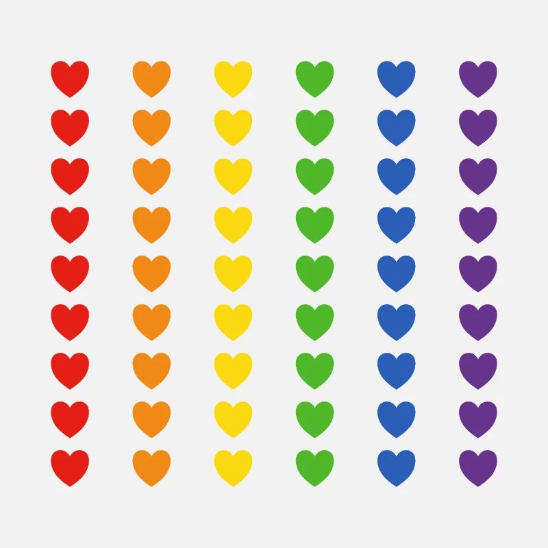 Regenbogen Flagge Herzen