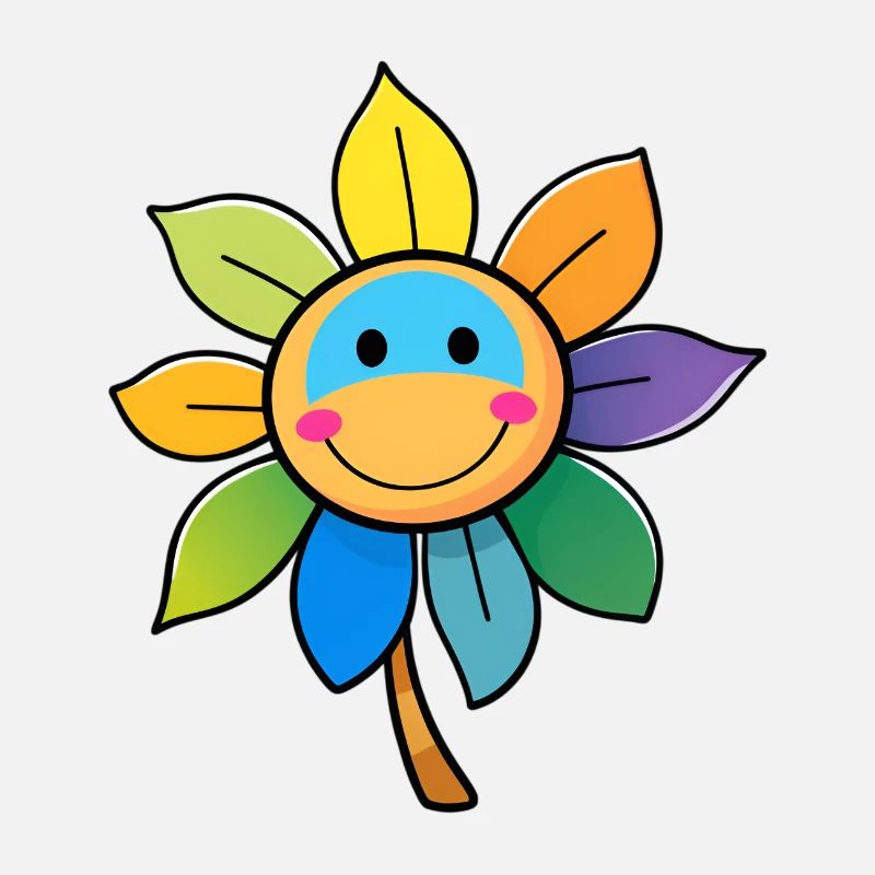 Bunte FarbBlume Farbenfroh Regenbogen Sonnenblume
