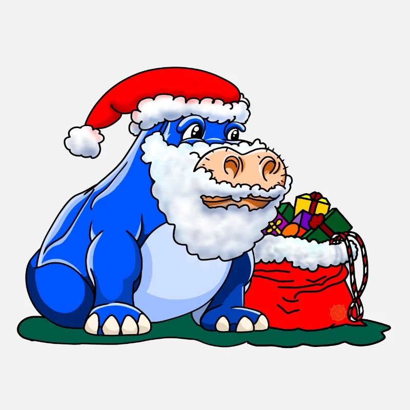Weihnachtsmann Nilpferd